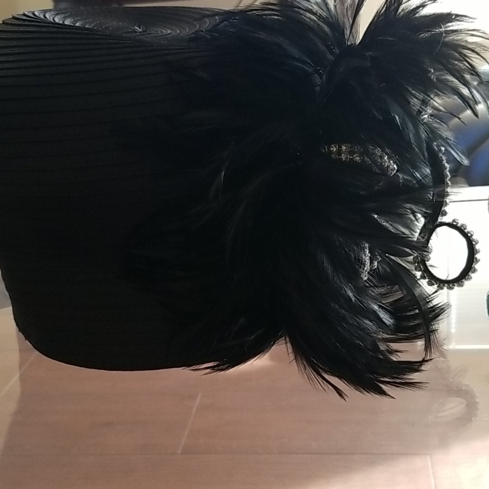Black Feather Hat
